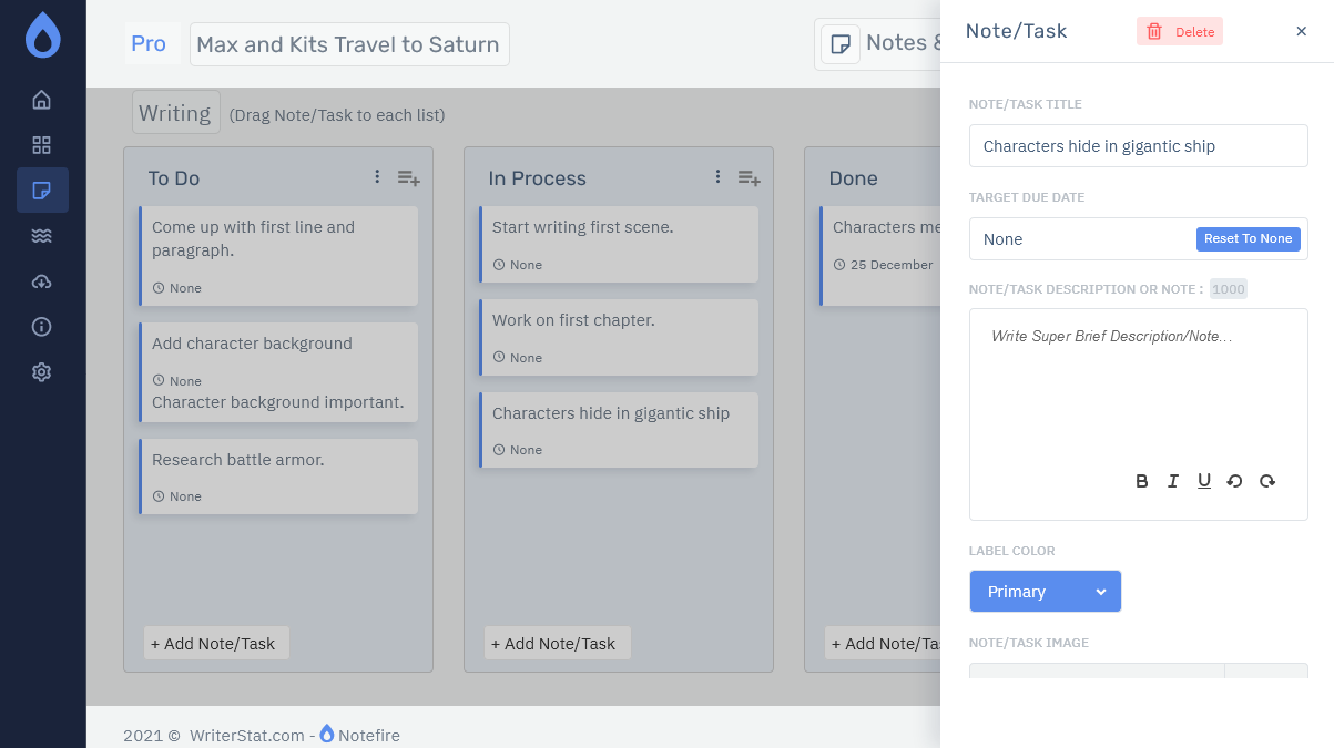Notefire Notes And Tasks Info