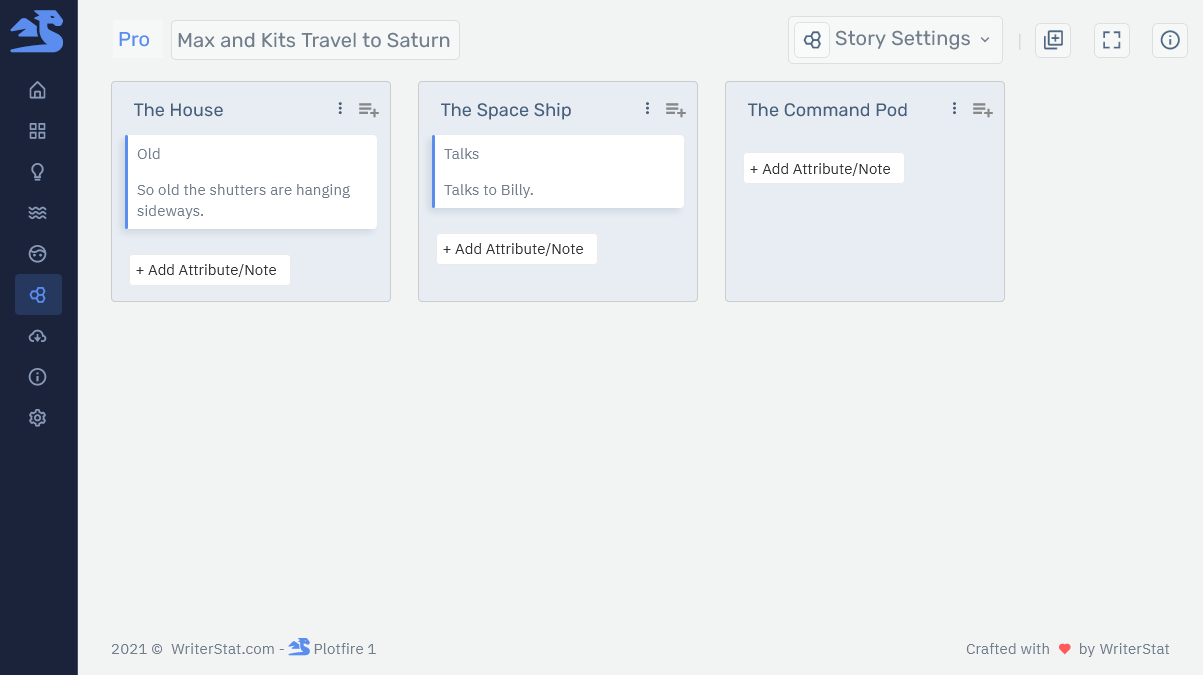 Plotfire Story Settings